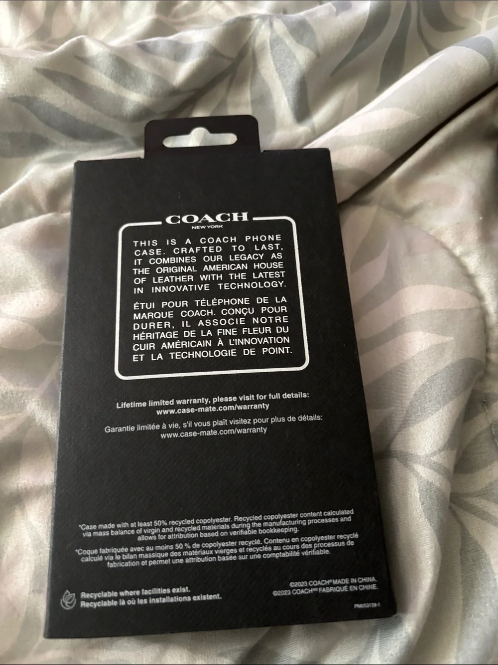 Coach Brown Monogram Canvas iPhone 15 Case